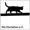 Logo mit Katze von Die Vier Seiten e.V.