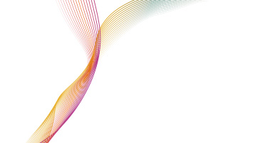 Bunte, gewellte Linien auf weißem Hintergrund.