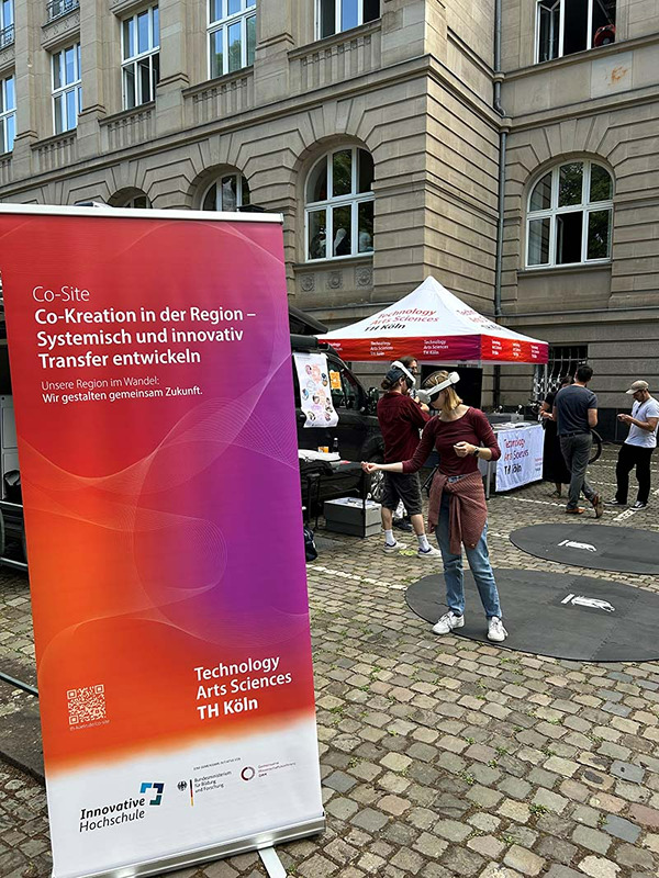 Das Kölner Reallabor Co-Site präsentierte unter anderem VR-Szenarien.