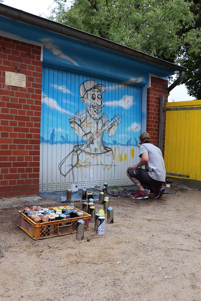Beim Reallabor Raumnstation Nolte wurde auch mit Graffiti gearbeitet.
